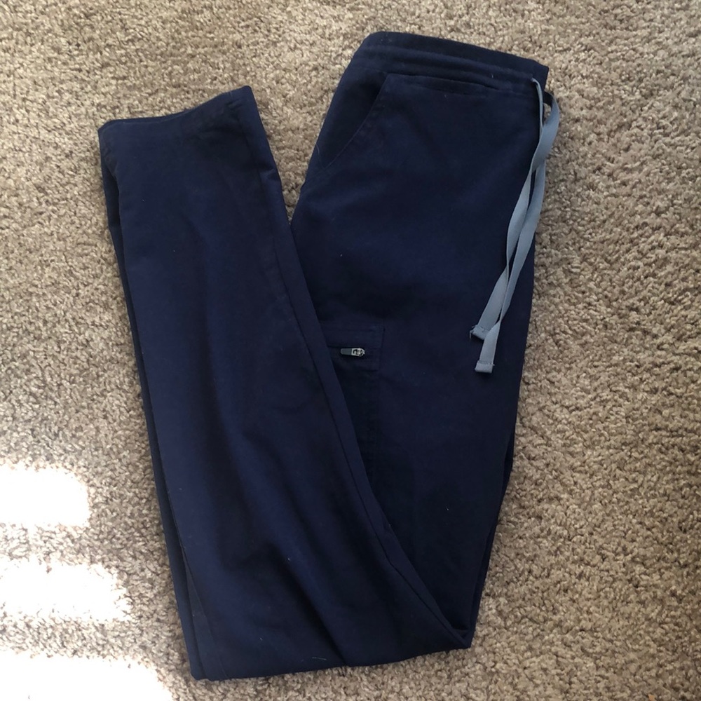 Figs Yola Tall scrub bottoms NAVY XS